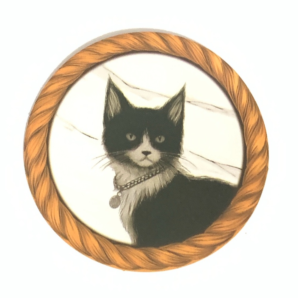 Black and White Cat Sticker